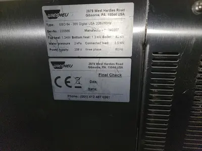WIESHEU (2) EBO-64 DECK AND (1) B4EM CONVECTION Electric Deck Ovens | Harvest Equipment and Fabrication Inc (14)