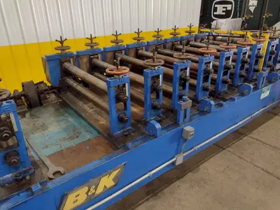 17 STAND X 4" X 48" B&K MODEL #2B-35 RAFTED ROLLFORMER: STOCK #18127