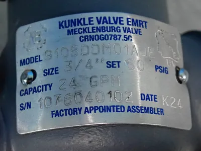 NEW KUNKLE VALVE 910BDDM01AJE