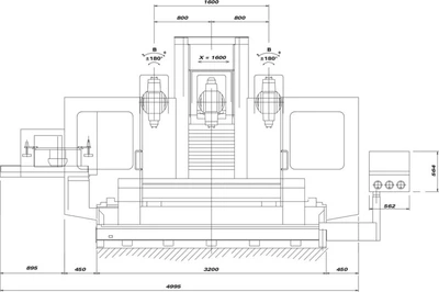 USED OMV/PARPAS HS 316 X: 1600 - Y: 1000 - Z: 800 MM CNC