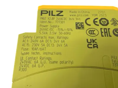 USED PILZ SAFETY RELAY 24V 777301 NO TERMINALS