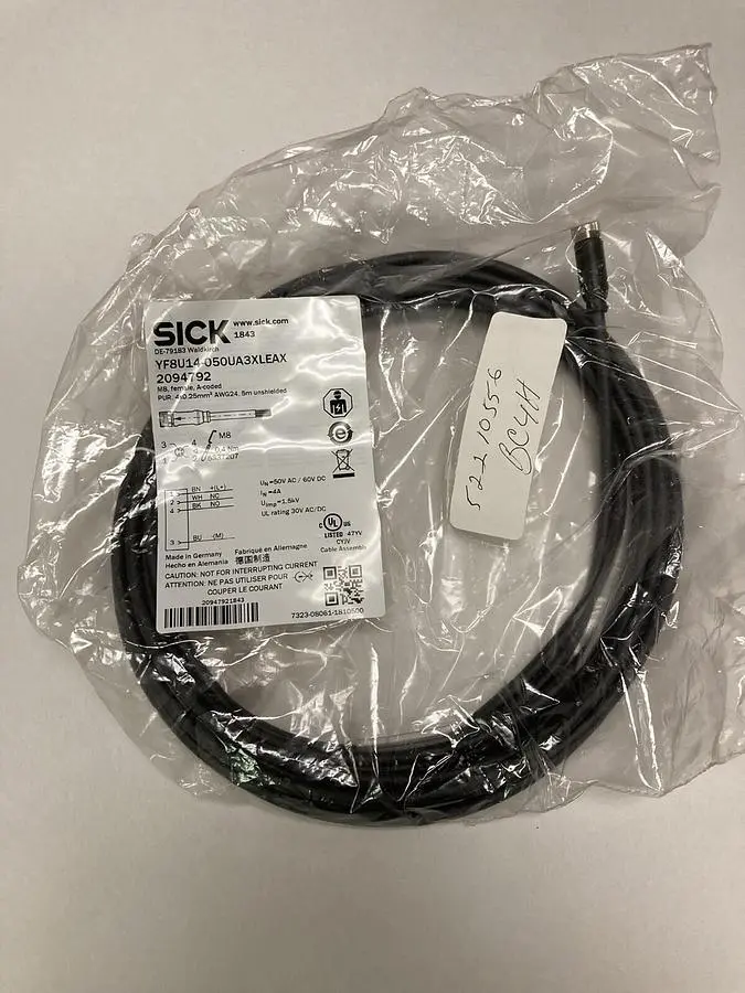 New | in-Stock SICK YF8U14-050UA3XLEAX Cable & Wire Ohio US | Surplus Asset Holdings #1234980