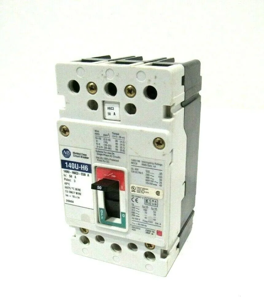 NEW ALLEN BRADLEY 140U-H6C3-C50 CIRCUIT BREAKER 140UH6C3C50
