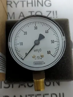 New | in-Stock NOSHOK 25-200-60-INH20-MCMASTER Universal Pressure Meters | Surplus Asset Holdings #1219305