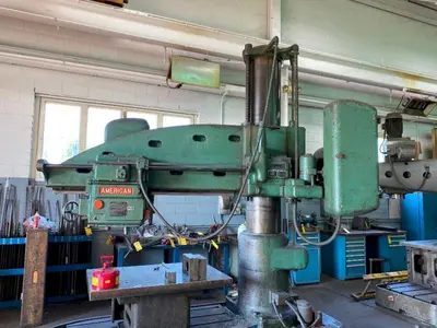 6' X 17" AMERICAN HOLE WIZARD RADIAL ARM DRILL. STOCK # 0644123