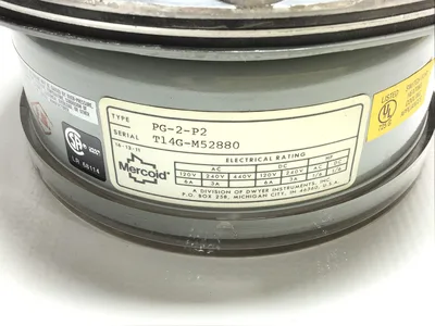 Mercoid Control PG-2-P2 Gas/Differential Pressure Switch 120-240V 1/6HP 3-6A