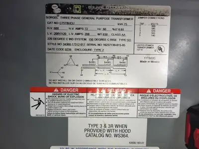 USED 2002 SQUARE D C75T8HCU
