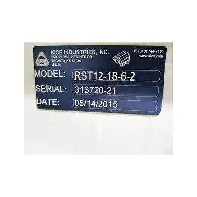USED KICE INDUSTRIES, INC. RST12-18-6-2
