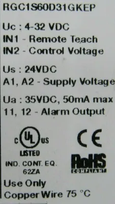 NEW CARLO GAVAZZI RGC1S60D31GKEP CONTACTOR