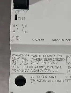 SIEMENS 3VU1600-1ML00 Circuit Breaker. Loc4C-21