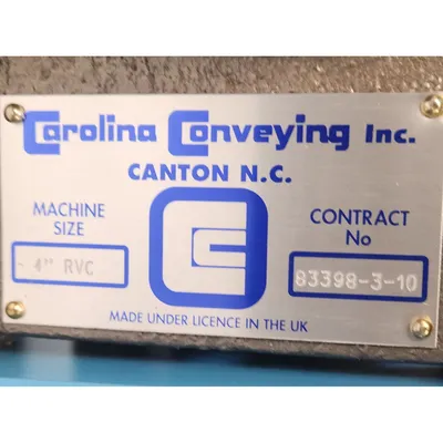 NEW CAROLINA CONVEYING 4" RVC