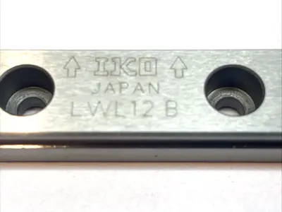 Used IKO Linear Bearing Guide Blocks (2x) w/ Guide Rail 475mm L x 12mm W Linear Guides Michigan US | Maverick Industrial Sales #1395433