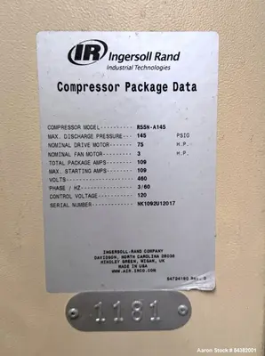 USED INGERSOLL-RAND R55I-A125