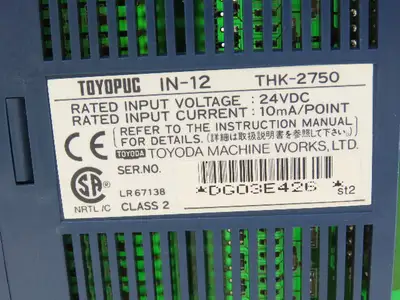 Toyoda Machine Works Toyopuc PLC Chassis Rack CPU Processor I/O Module *Read