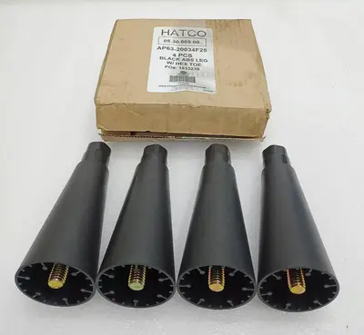 Hatco 05.30.069.00 4 PCS Black Plastic Leg (Pack of 4)