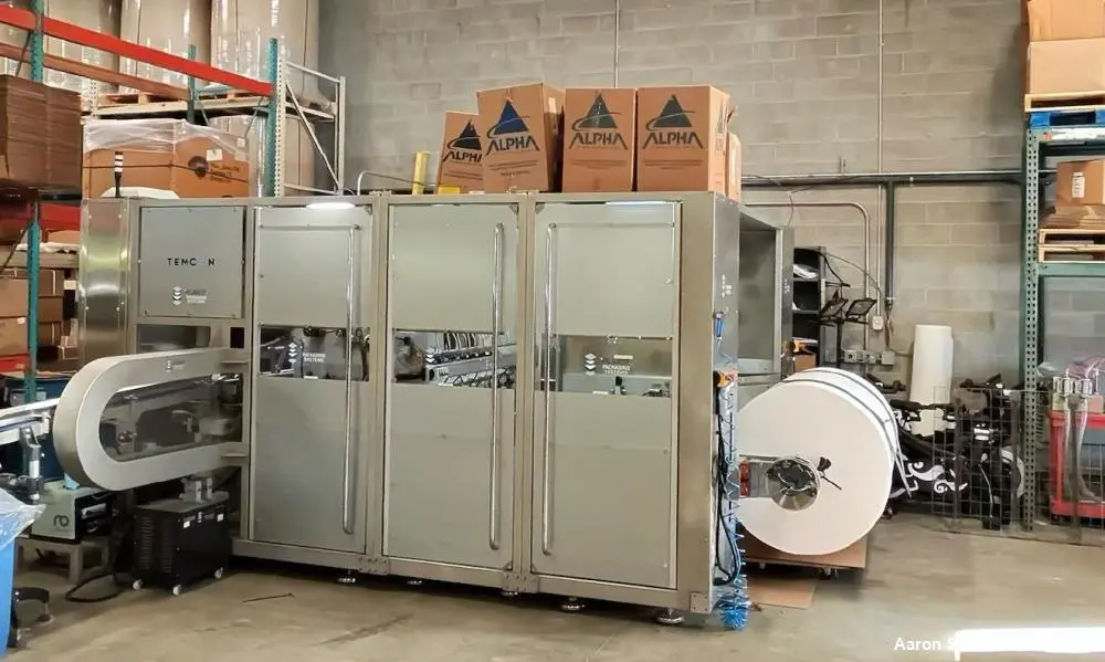 Used Temcon TRW 200 Automatic Rewinder & Perforator – Industrial Roll Converting Machine