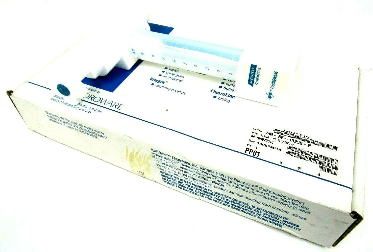 NEW FLUORMATIC FM-8F-13250-P FLOW METER FM8F13250P