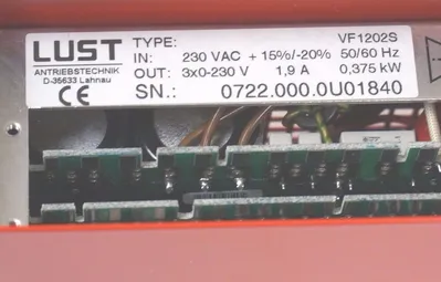 NEW LUST ELECTRONICS VF1202S SMART DRIVE 230VAC, 50/60HZ
