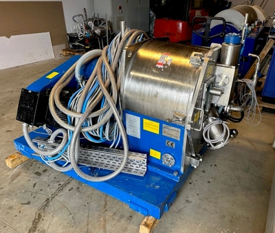 Krettek ProCent P 63 B Pilot horizontal peeler centrifuge, 316L SS.