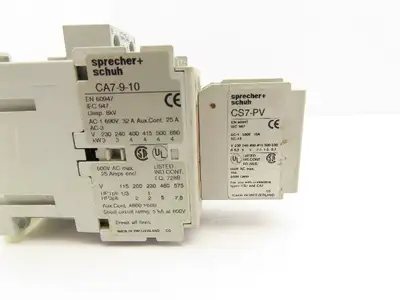 Sprecher+Schuh CA7-9-10 Contactor 120V Coil 600V 25A Lot of 2