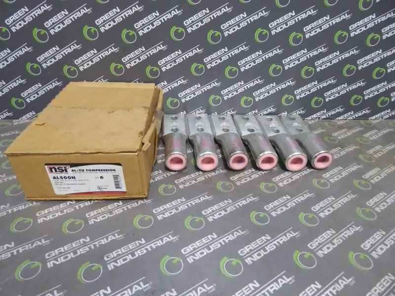 Box of 6 NSI Industries AL500N Compression Lugs 1/2" Bolt Size New NIB