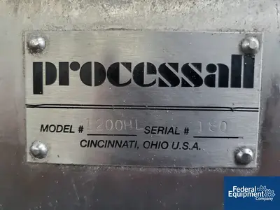 USED Processall 42 Cu Ft Processall Plow Mixer, Model 1200HL, 304 S/S