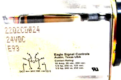 NEW EAGLE SIGNALS 22Q2CD024 BASE RELAY 24VDC