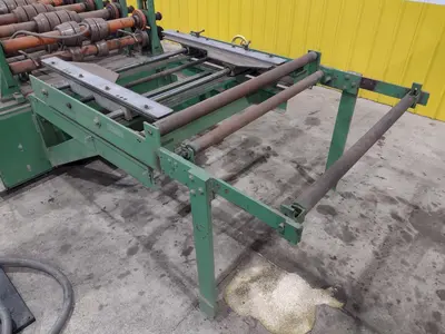 16 STAND X 4" x 36" WIDE R-PANEL ASC ROLLFORMER LINE WITH REEL & CUT OFF, BECK CONTROLS: STOCK #21176