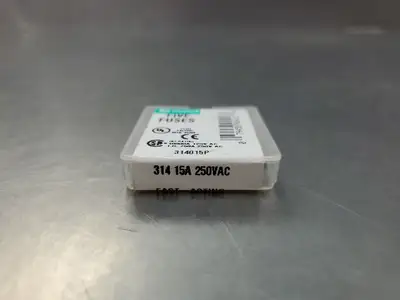 USED Littelfuse 314015P Fast-Acting Ceramic Fuse, 15A, 250VAC, Lot of 9