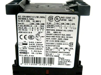 NEW SIEMENS 3RT1016-1BB42 CONTACTOR 3RT10161BB42