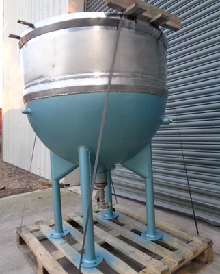400 L S/S JKTD Open Top Hemispherical Mixing Tank