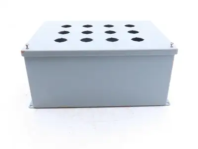 Hoffman E12PB Enclosure 12-Hole 30.5mm Pushbutton Control Panel 13.5x10x6"