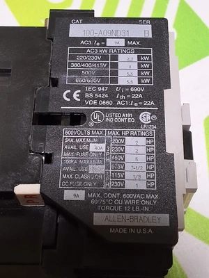 USED ALLEN BRADLEY 104-A09ND31