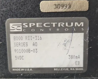 SPECTRUM CONTROLS 8000 RDI-116 INPUT MODULE. Ser A0 (9010008-03). Loc3A-22