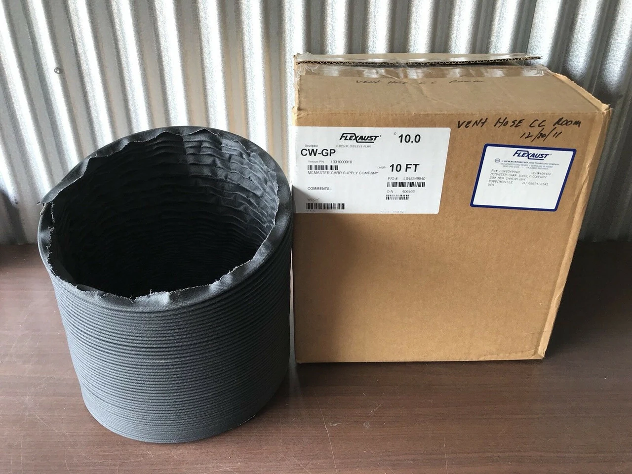 FEXAUST 10â X 10â HOSE, Model CW-GP
