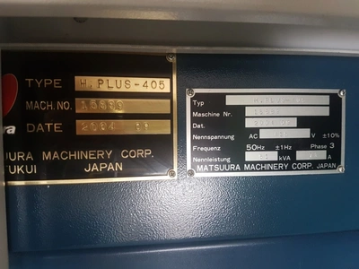 MATSUURA 4-axis Twin Pallet Horizontal Machining Centre, very good working condition