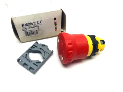 USED PIZZATO ILLUMINATED EMERGENCY PUSHBUTTON W/ LOCKING COLLAR
