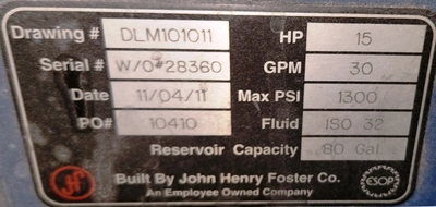 F-80 FARREL MIXING LINE, ITEM # 1919