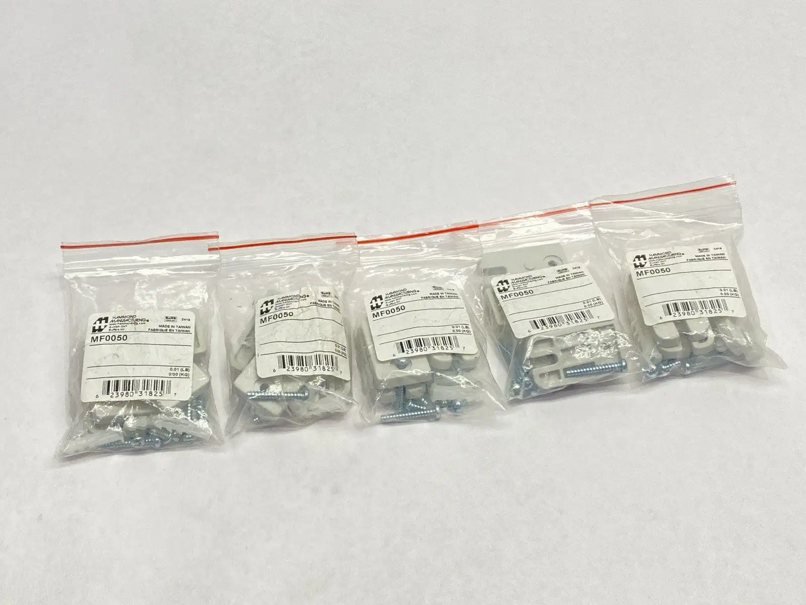 MF0050 | Hammond Manufacturing  Polycarbonate Mounting Feet For RP Series LOT OF 5 - New