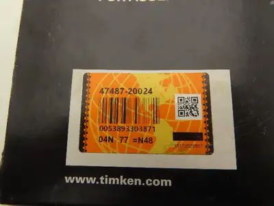 Timken 47487-20024 Tapered Roller Bearing Cone 2.750"ID x 1.281 Cone Width