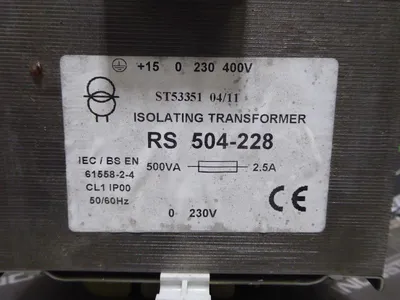 RS Pro 504228 Isolating Transformer +15–0–230-400V/0-230V 500VA 2.5A Used