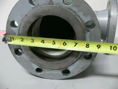 USED FLANGED T PIPE + FLEXIBLE FITTING 4.5" INSIDE DIAMETER 9" OUTSIDE DIAMETER