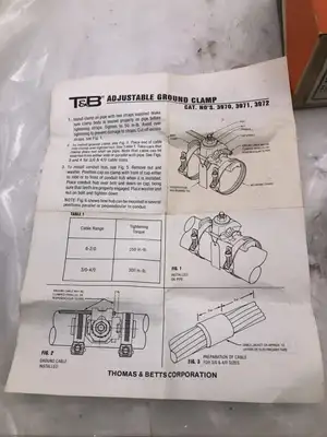 Thomas & Betts 3971 Bronze/Stainless Steel Universal Ground Clamp 2-1/2″ -5″ -NIB