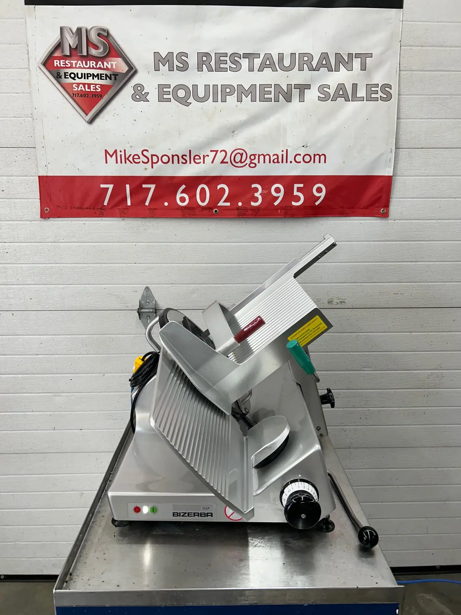 Bizerba 2017 GSPH Manual Deli Slicer Fully Refurbished Tested Working!