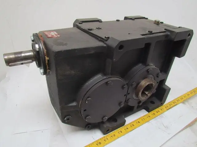 302:1 Ratio 5.8RPM Large Combo Worm Spur Gear Box Speed Reducer Iron Case 132lb