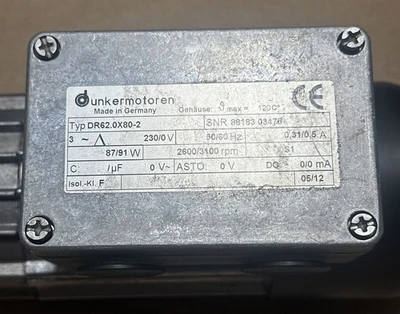 USED Dunkermotoren DR 62.0 x 80-2 + PLG52