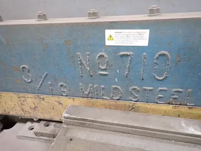 Used NIAGARA 710 Power Squaring Shears (Inch) Ohio US | HGR 24 #870769