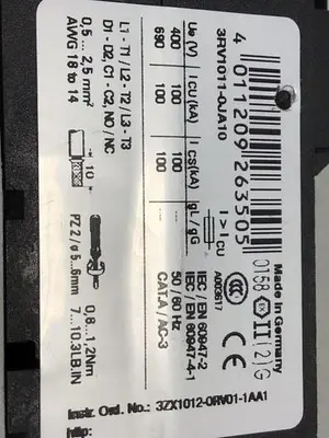 USED SIEMENS 3RV1011-OJA10