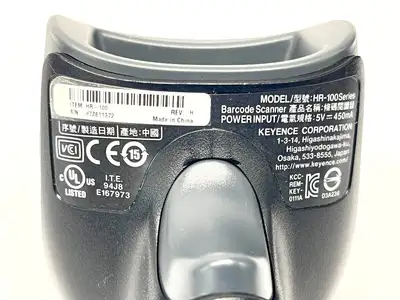 USED KEYENCE REV. H STANDARD CODE READER, WIRED W/ HR-1C3RC REV. A CABLE