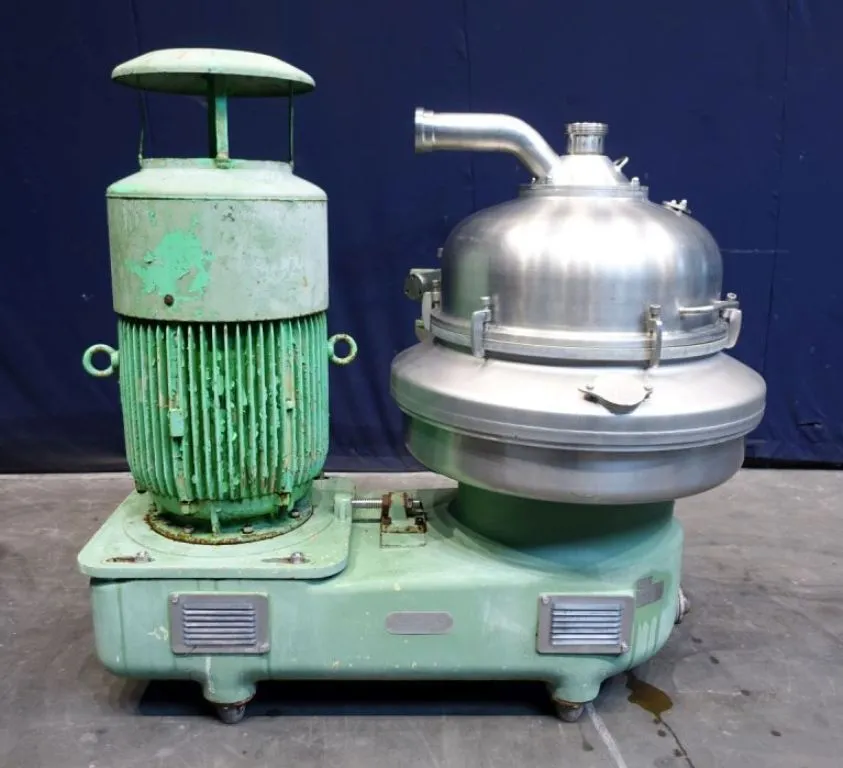 Westfalia DA 100-06-117 nozzle centrifuge, 316SS.